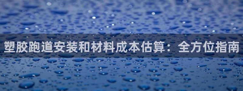 注册意昂3：塑胶跑道安装和材料成本估算：全方位指南