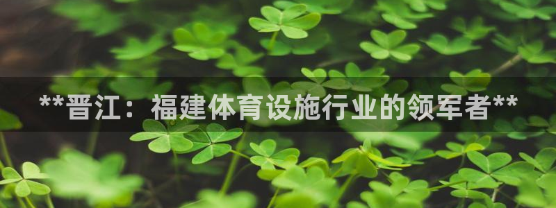 意昂3娱乐：**晋江：福建体育设施行业的领军者**