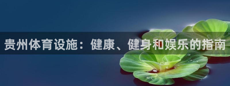 意昂3娱乐40996：贵州体育设施：健康、健身和娱乐